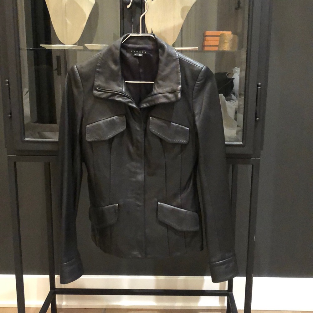 Theory Leather Blazer Jacket. - image 1